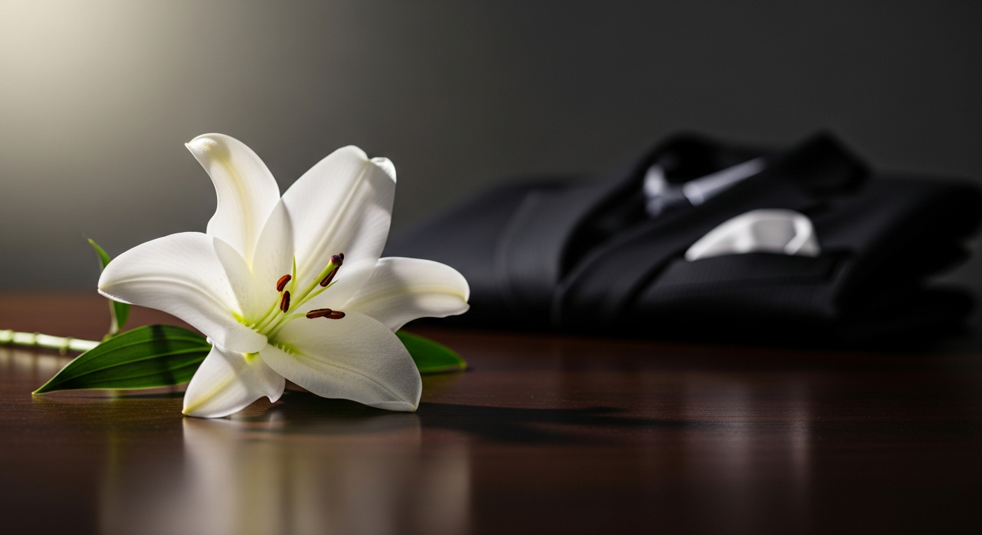 喪主として参列者に深く一礼し、感謝の気持ちを伝える様子 (ファイル名: chief-mourner-greeting.jpg)