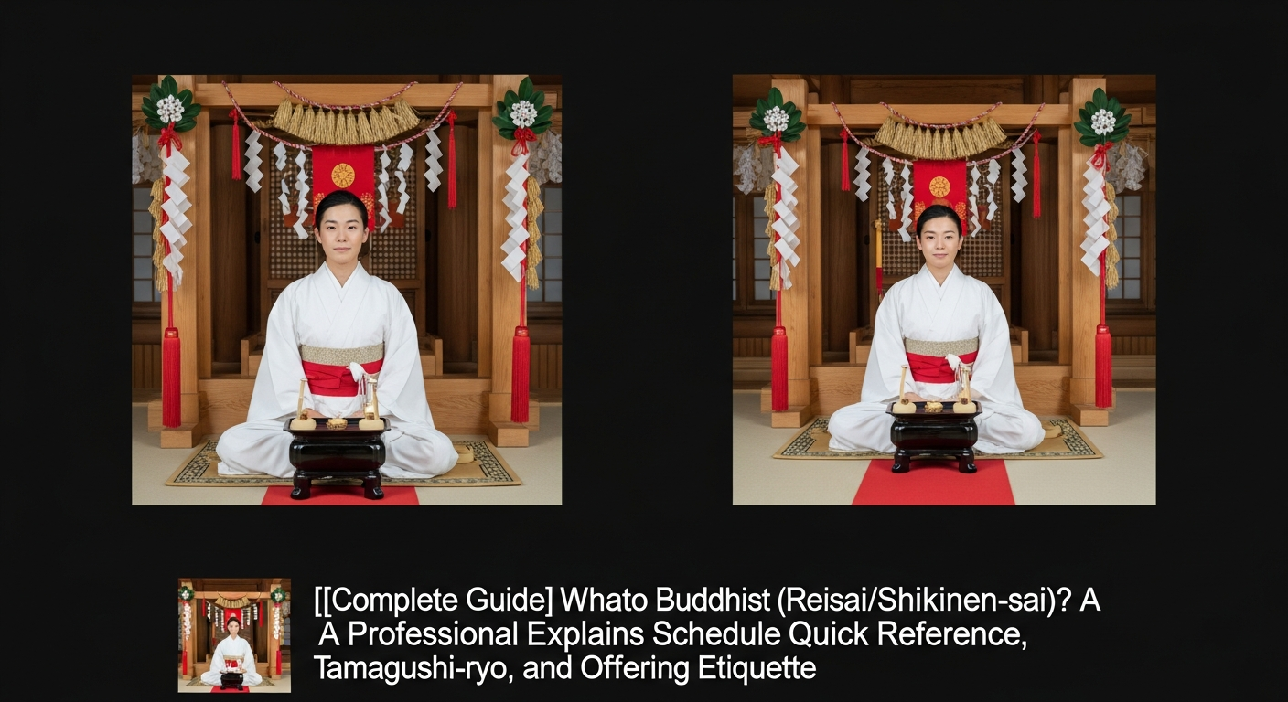 神式の法事（霊祭・式年祭）で祭壇に向かい玉串を捧げる様子 (file: shinto-memorial-service-guide.jpg)