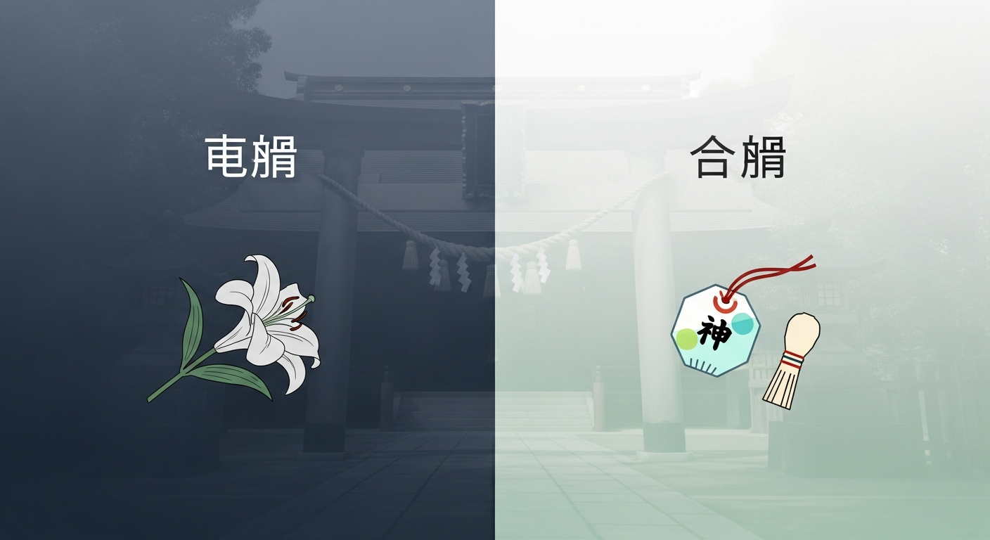 喪中と忌中の違いと神社参拝マナーを解説する画像 (ファイル名: mochu-kichu-manners.jpg)