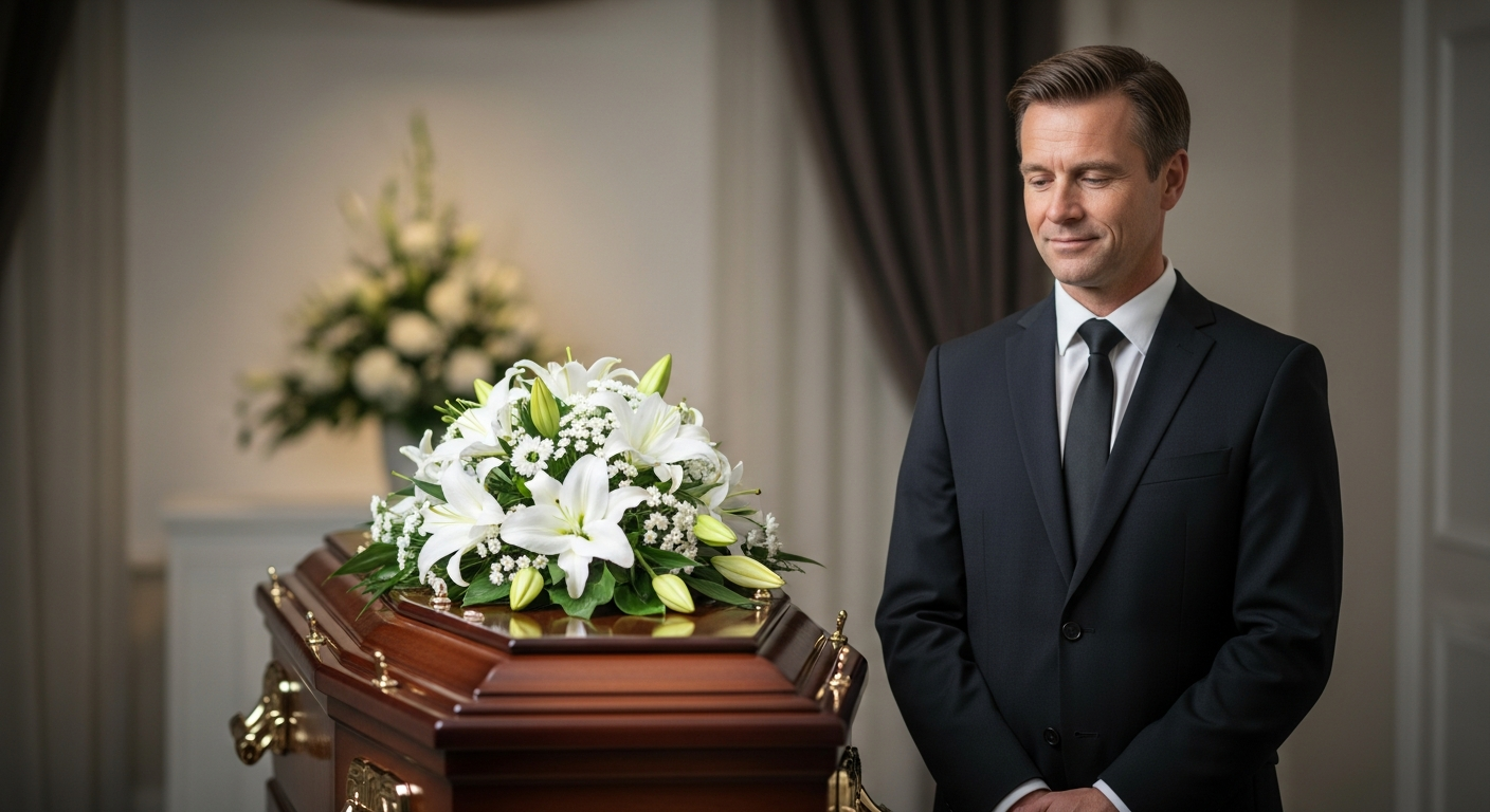 葬儀屋で働く女性スタッフの笑顔 (ファイル名: funeral-director-career.jpg)