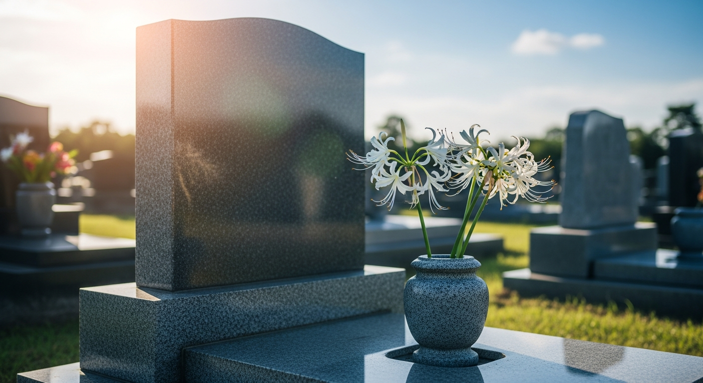 家族の想いが込められた「感謝」と刻まれた洋型墓石のイメージ画像, gravestone-words-ranking-thumbnail.jpg