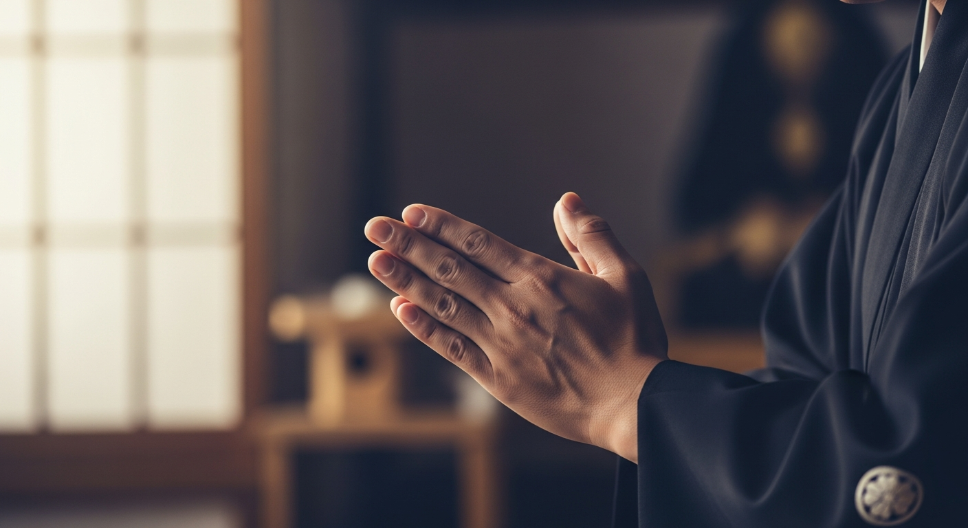 浄土真宗での正しいお悔やみ言葉とマナーを優しく解説する女性のイメージ (filename: condolence-manners-jodo-shinshu.jpg)